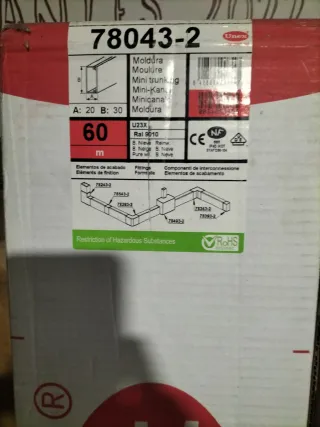 Canaleta Unex 78043-2 caja sin abrir 60 metros