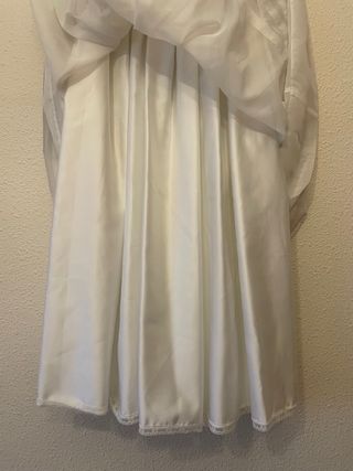 Vestido de Comunión Organza Natural talla 10.