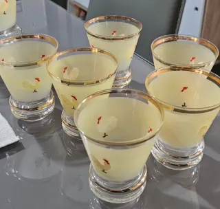 Set 6 Bicchieri da cocktal vintage anni 50