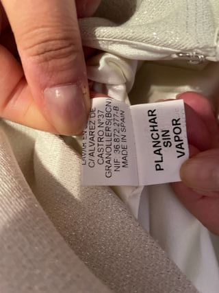 Vestido fiesta champagne y rosa todo brillante