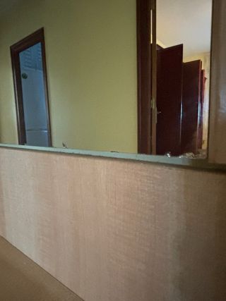 Mueble recibidor madera y espejo