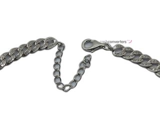 cadena plata 925mm con piedra con circonita 19.5cm