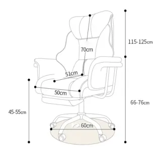 Silla de oficina ergonómica marrón