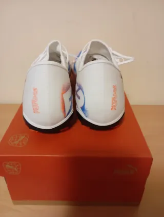 Botas Fútbol Puma Hombre Blancas Multicolor