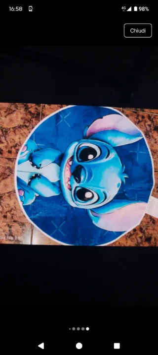 Tappeto rotondo Stitch