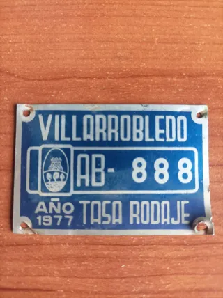 Placa remolque agrícola VILLARROBLEDO AB-888