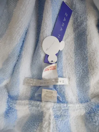 Albornoz Disney Zara Home Rayas Azul Talla 1-2