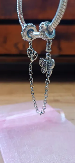 Charm Cadena de seguridad | Mariposa Árbol vida
