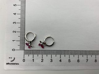 argollas plata 925mm con piedra con circonita