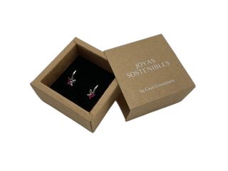 argollas plata 925mm con piedra con circonita