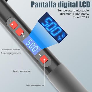 Kit Soldador 90W Temperatura Ajustable