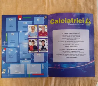 Album Calciatrici Panini 2025-2026 + 6 figurine