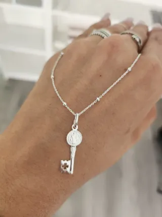 Collar Llave San Benito Plata
