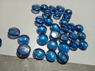 Lote 32 gemas azules para bisutería
