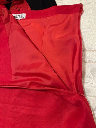 Vestido de lino rojo