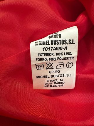 Vestido de lino rojo