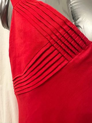Vestido de lino rojo
