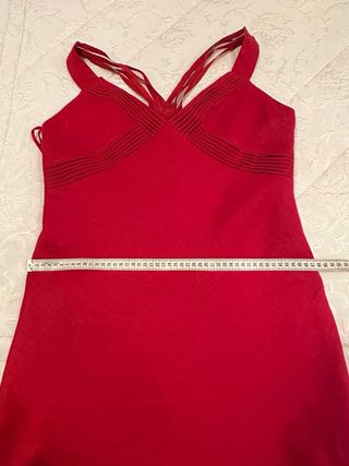 Vestido de lino rojo