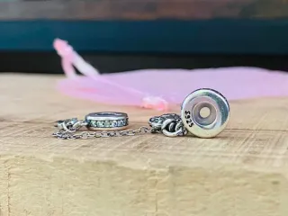 Charm Cadena de Seguridad | Corazón candado Llave