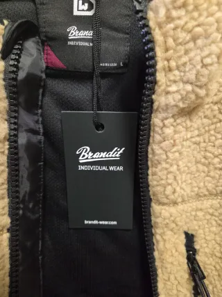 Chaqueta Brandit Beige Negra Talla L Mujer