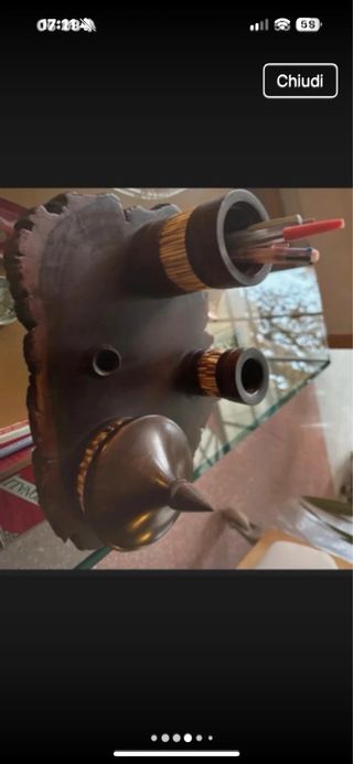 Set scrivania vintage legno