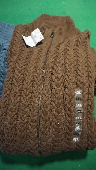 2 Chaquetas Punto Cremallera 4XL Nuevas