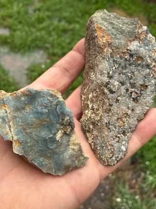 Lotto di minerali di quarzo blu