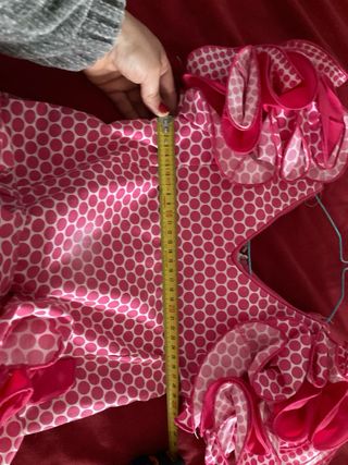 Traje Flamenca Niña Rosa Lunares
