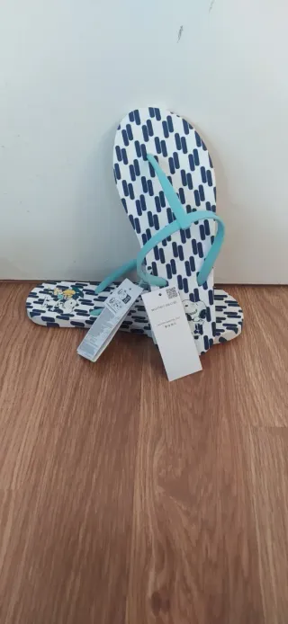 Chanclas Women'secret Azul y Blanco