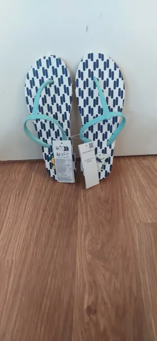 Chanclas Women'secret Azul y Blanco