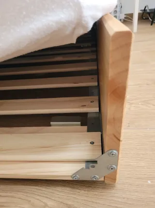 Cama nido LUFE 90cm madera maciza barniz natural