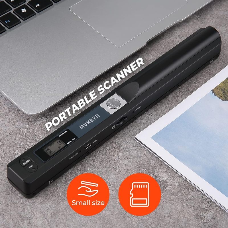 Escáner Portátil MUNBYN Mini 16G SD 900 DPI A4 afbeelding 8