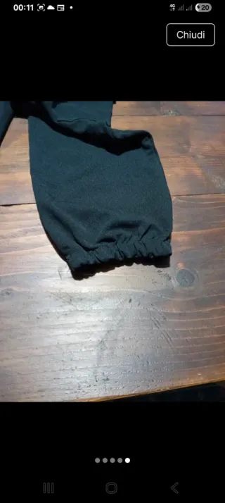 Pantalone cargo donna nero