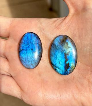 Labradorita Azul calidad lote cabujones