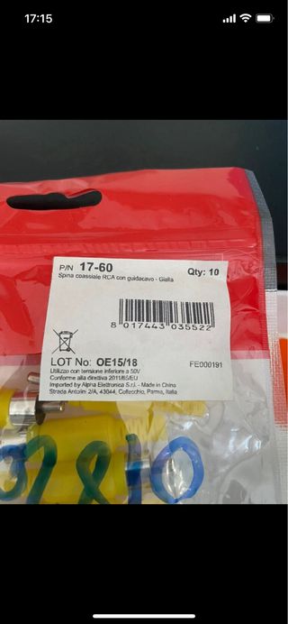 10 Spina RCA con guidacavo