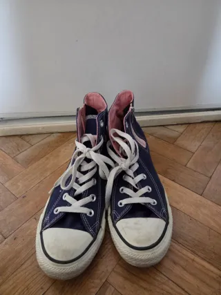 Converse All Star azul con rosa