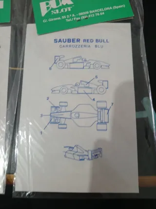 Pegatinas Scalextric F1 Williams, Sauber, Red Bull