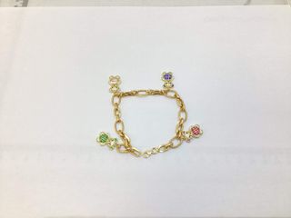 pulsera oro 18k con piedra con circonita