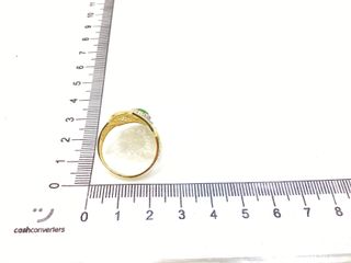 anillo oro 18k con piedra con circonita