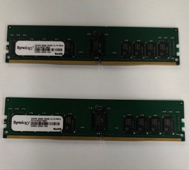 2x Synology DDR4 16GB 2666MHz ECC RAM