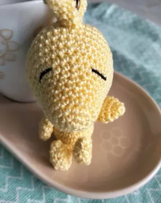 Llavero Woodstock ganchillo Peanuts Snoopy