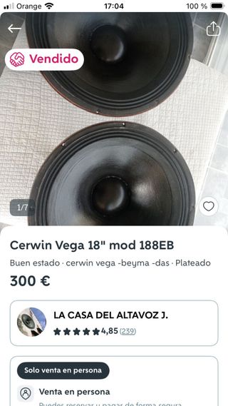 Cerwin-Vega Sub Grave 18 400W