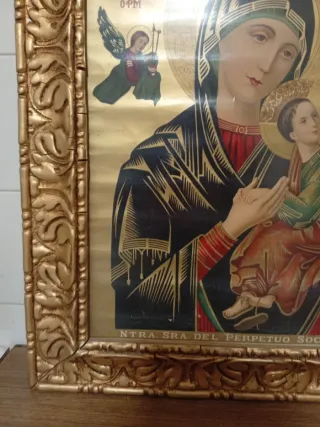 Cuadro Virgen del Perpetuo Socorro Dorado