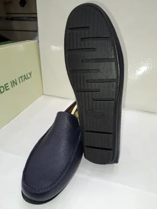 Mocassini uomo pelle blu tg. 42