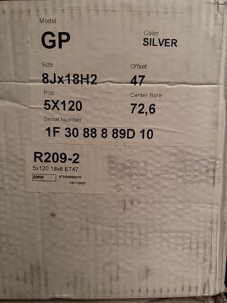 Llanta BMW 5x120 8x18 ET47