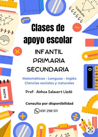 CLASES DE REFUERZO ESCOLAR.