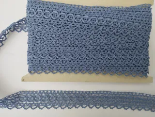 Punta de encaje azul pavo