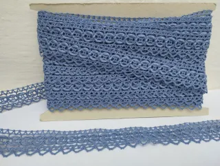 Punta de encaje azul pavo