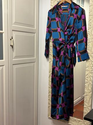 Vestido largo Zara estampado
