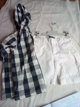 Pantalones cortos blancos niño